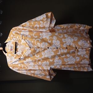 Hilo Hattie 5xl Mens Yellow Cotton Hawaiian Shirt.